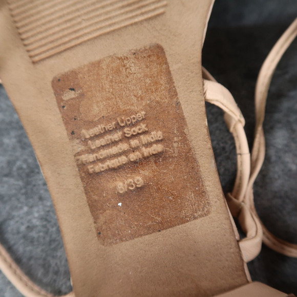 Jeffrey Campbell Shoes Womens 8 Sandals Fashion Ankle Wrap Strappy Agate Leather - Picture 14 of 14